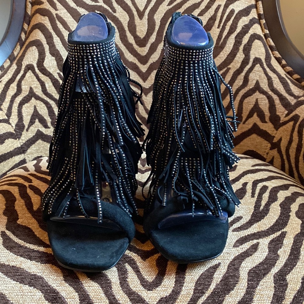 Steve Madden Fringed Suede Heels